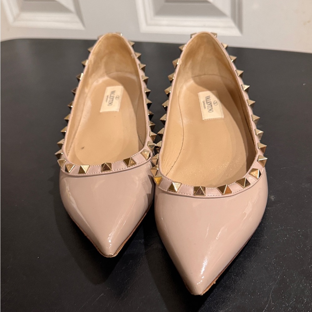 Valentino Garavani Poudre Studded  ballet Flats 38.5/ 8.5 made in Italy - Picture 3 of 10